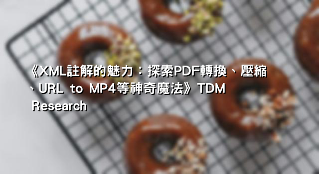 《XML註解的魅力：探索PDF轉換、壓縮、URL to MP4等神奇魔法》TDM Research